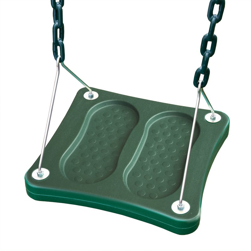 Swing-N-Slide NE 5041 Stand-Up Swing with 14" x 14" Swing Base and Coated Chains for Swing Set and Playset, Green - Image 1